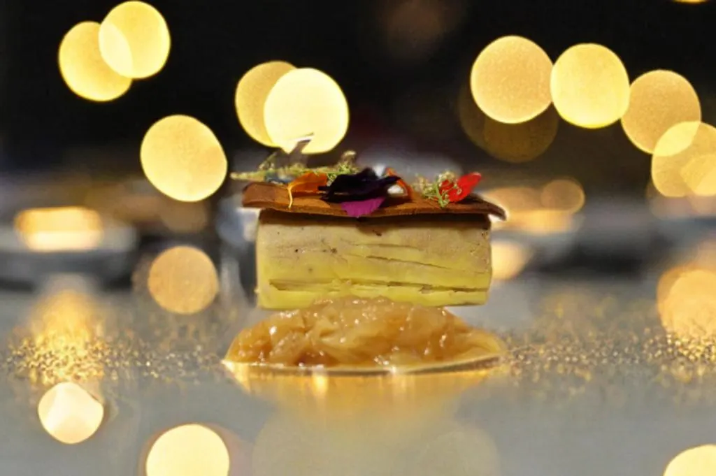 Dessert dressé par le chef des Magnolias
